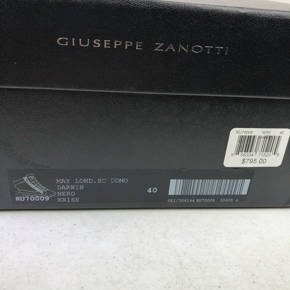 Giuseppe Zanotti Men’s Kriss Lace Up Sneaker Boots ru70009 Size 7 $795 main image 6